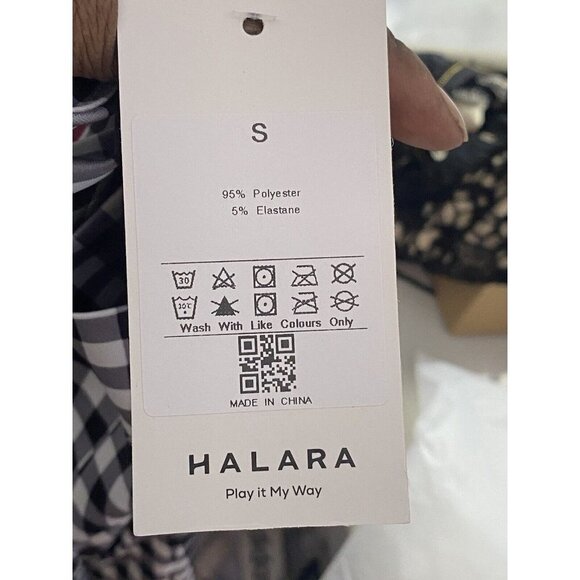 HALARA High Waisted Crossover Vintage Plaid Casual Super Flare Pants Plaid Small - Picture 6 of 8